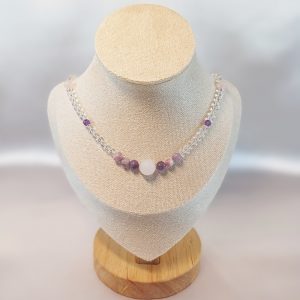Collier #6 mit Rosenquarz