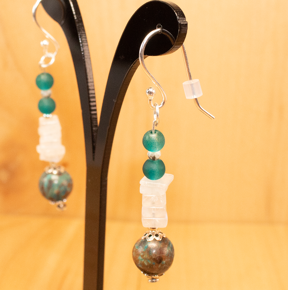 #O2 Ohrringe mit Chrysokoll – Bild 4