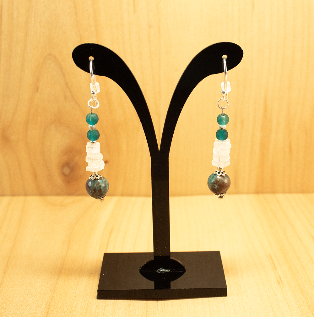 #O2 Ohrringe mit Chrysokoll