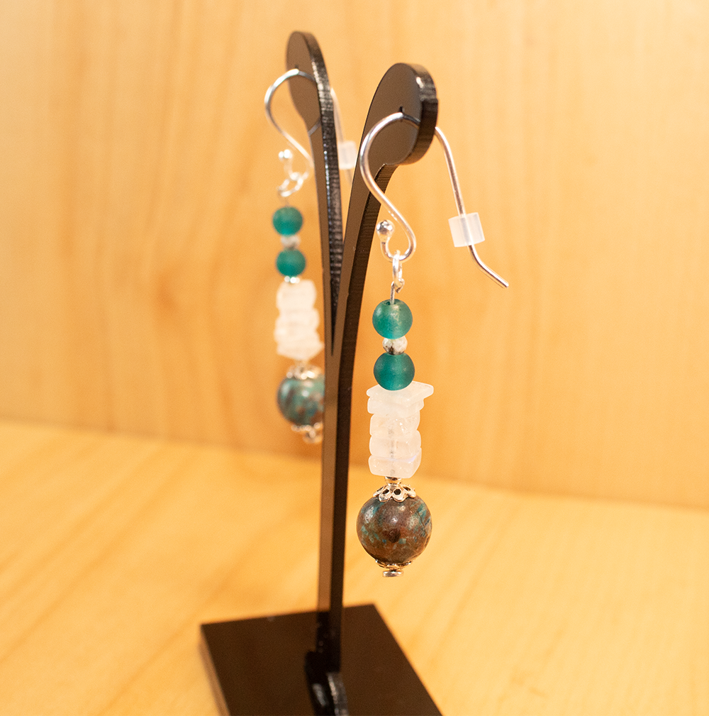 #O2 Ohrringe mit Chrysokoll – Bild 5