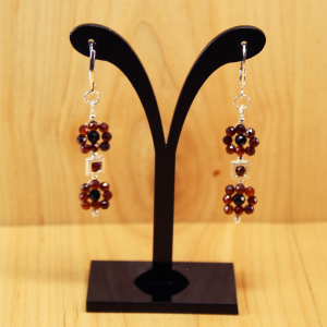 #O6 Ohrringe mit Granat