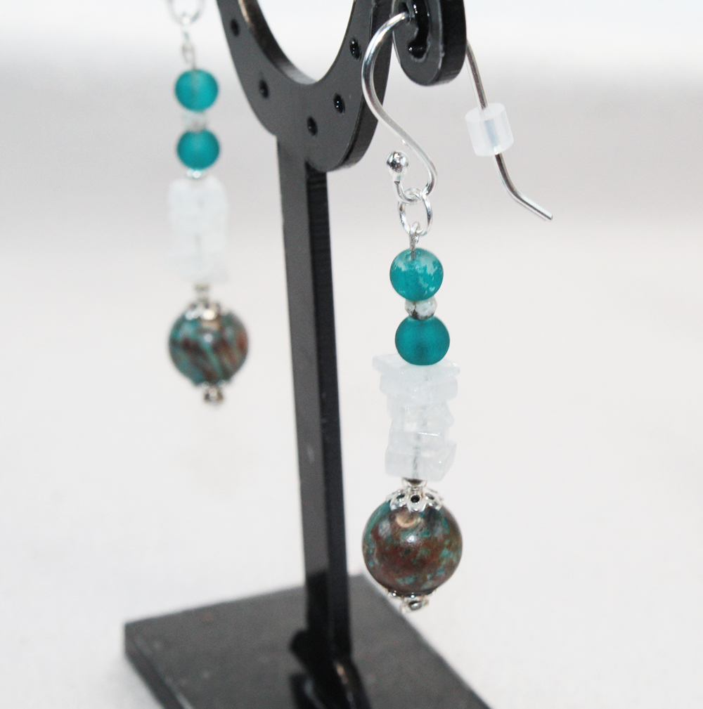 #O2 Ohrringe mit Chrysokoll – Bild 3
